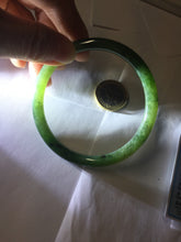 Load image into Gallery viewer, 60.3mm certified 100% Natural dark green/black round cut nephrite (碧玉) bangle HN47-9151