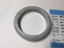 Load image into Gallery viewer, 57.4mm certified Type A 100% Natural light green/purple/black Jadeite Jade bangle BM103-5268