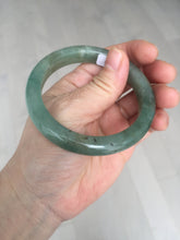 Load image into Gallery viewer, Shopify only. 54mm certified 100% natural Type A icy watery oliy dark green(油青) brown jadeite jade bangle BS103-4060