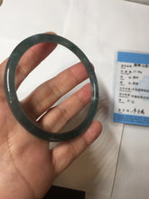 Load image into Gallery viewer, 55mm certified 100% natural Type A light green purple round cut jadeite jade bangle PA236-9871