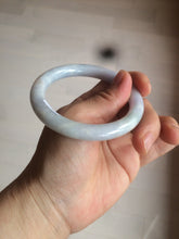Load image into Gallery viewer, 54mm Certified type A 100% Natural white/light purple round cut Jadeite bangle AC77-0319