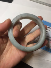 Load image into Gallery viewer, 57.4mm certified Type A 100% Natural light green/purple/black Jadeite Jade bangle BM103-5268