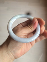 Load image into Gallery viewer, 54mm Certified type A 100% Natural white/light purple round cut Jadeite bangle AC77-0319
