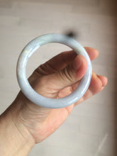Load image into Gallery viewer, 54mm Certified type A 100% Natural white/light purple round cut Jadeite bangle AC77-0319