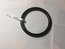 Load image into Gallery viewer, 60mm certified 100% Natural dark green/black round cut nephrite (碧玉) bangle HN68-0135