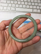 Load image into Gallery viewer, 59mm Certified Type A 100% Natural green gray (油青) round cut jadeite Jade bangle PH261-7140