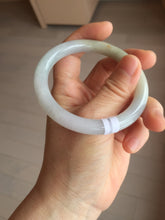 Load image into Gallery viewer, 55.2mm certified 100% natural Type A light green yellow purple round cut jadeite jade bangle PA235-9860
