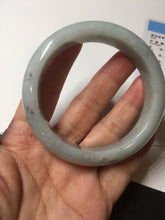 Load image into Gallery viewer, 57.4mm certified Type A 100% Natural light green/purple/black Jadeite Jade bangle BM103-5268