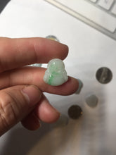 Load image into Gallery viewer, 100% Natural type A green/white small happy buddha jadeite Jade pendant necklace group BP111