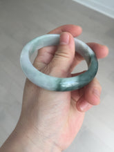 Load image into Gallery viewer, 54.6mm certified 100% natural oily dark green purple jadeite jade bangle pendnat set PA114-9119