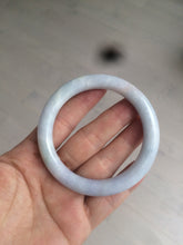 Load image into Gallery viewer, 54mm Certified type A 100% Natural white/light purple round cut Jadeite bangle AC77-0319