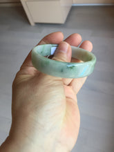 Load image into Gallery viewer, 51.7mm Certified type A 100% Natural sunny green dark green yellow purple with green flying flowers square Jadeite Jade bangle PA71-6940