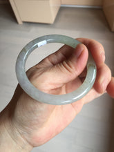 Load image into Gallery viewer, 52.3mm certified 100% natural Type A icy watery light green/purple/gray slim round cut jadeite jade bangle BL110-9439