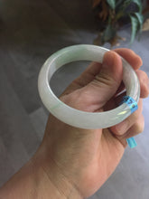 Load image into Gallery viewer, 56mm certified 100% natural icy watery sunny green purple jadeite jade bangle BN57-06970