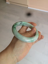 Load image into Gallery viewer, 57.6mm Certified 100% natural Type A sunny green/white jadeite jade bangle AX49-4131