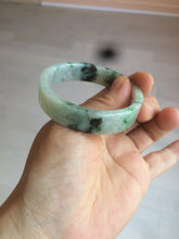 Load image into Gallery viewer, 50.6mm Certified type A 100% Natural sunny green/purple square Jadeite Jade bangle AZ60-7280