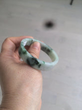 Load image into Gallery viewer, 50.6mm Certified type A 100% Natural sunny green/purple square Jadeite Jade bangle AZ60-7280
