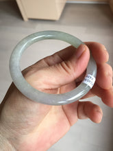 Load image into Gallery viewer, 52.3mm certified 100% natural Type A icy watery light green/purple/gray slim round cut jadeite jade bangle BL110-9439