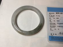 Load image into Gallery viewer, 57.5mm Certified Type A 100% Natural icy watery white purple black brown Jadeite Jade bangle BL58-7034