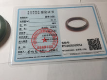 Load image into Gallery viewer, 47mm certified 100% natural Type A oily dark green gray black(老油青) oval jadeite jade bangle BS174-0051