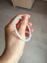 Load image into Gallery viewer, 57mm Certified Type A 100% Natural icy watery white/light purple flat slim Jadeite Jade bangle BG220-8570