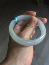 Load image into Gallery viewer, 56mm certified 100% natural icy watery sunny green purple jadeite jade bangle BN57-06970