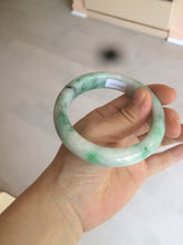 Load image into Gallery viewer, 57.6mm Certified 100% natural Type A sunny green/white jadeite jade bangle AX49-4131