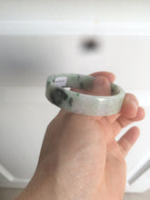 Load image into Gallery viewer, 50.6mm Certified type A 100% Natural sunny green/purple square Jadeite Jade bangle AZ60-7280