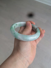 Load image into Gallery viewer, 57.6mm Certified 100% natural Type A sunny green/white jadeite jade bangle AX49-4131
