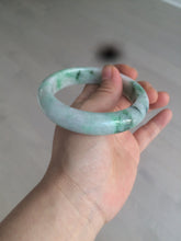 Load image into Gallery viewer, 57.6mm Certified 100% natural Type A sunny green/white jadeite jade bangle AX49-4131