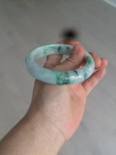 Load image into Gallery viewer, 57.6mm Certified 100% natural Type A sunny green/white jadeite jade bangle AX49-4131