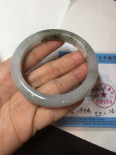 Load image into Gallery viewer, 57.5mm Certified Type A 100% Natural icy watery white purple black brown Jadeite Jade bangle BL58-7034
