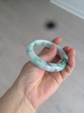 Load image into Gallery viewer, 57.6mm Certified 100% natural Type A sunny green/white jadeite jade bangle AX49-4131