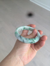 Load image into Gallery viewer, 57.6mm Certified 100% natural Type A sunny green/white jadeite jade bangle AX49-4131