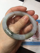 Load image into Gallery viewer, 57.5mm Certified Type A 100% Natural icy watery white purple black brown Jadeite Jade bangle BL58-7034