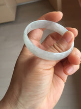 Load image into Gallery viewer, 51.5mm certified Type A 100% Natural icy light green clear white thin style Jadeite jade bangle PH42-9637
