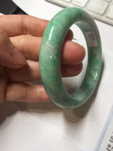 Load image into Gallery viewer, 56.2mm Certified Type A 100% Natural sunny green purple white Jadeite bangle PC168-8111