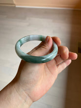 Load image into Gallery viewer, 56.5mm certificated Type A 100% Natural sunny green/dark green/white Jadeite Jade bangle Z132-2355