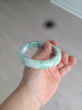 Load image into Gallery viewer, 57.6mm Certified 100% natural Type A sunny green/white jadeite jade bangle AX49-4131