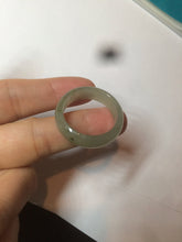 Load image into Gallery viewer, 22mm size12 3/4 100% natural type A icy watery light green/gray jadeite jade band ring AZ96