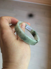 Load image into Gallery viewer, 51.7mm Certified type A 100% Natural sunny green/purple square Jadeite Jade bangle AZ59-7279