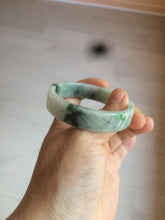 Load image into Gallery viewer, 51.7mm Certified type A 100% Natural sunny green/purple square Jadeite Jade bangle AZ59-7279