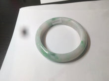 Load image into Gallery viewer, 56.4 mm certificated Type A 100% Natural sunny green/white/purple Jadeite Jade bangle S59-4130