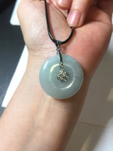 Load image into Gallery viewer, 28.6/5.6mm Type A 100% Natural sunny green light purple red Jadeite Jade Safety Guardian Button donuts Pendant group BP112