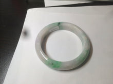 Load image into Gallery viewer, 56.4 mm certificated Type A 100% Natural sunny green/white/purple Jadeite Jade bangle S59-4130