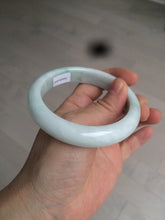 Load image into Gallery viewer, 58.4mm certified Type A 100% Natural light green white Jadeite Jade bangle AF90-2939