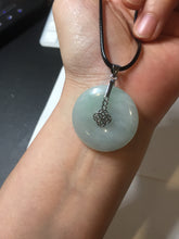 Load image into Gallery viewer, 28.6/5.6mm Type A 100% Natural sunny green light purple red Jadeite Jade Safety Guardian Button donuts Pendant group BP112
