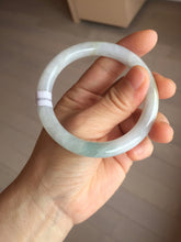 Load image into Gallery viewer, 54mm Certified Type A 100% Natural light green/white round cut Jadeite bangle PA233-9880