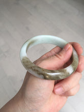 Load image into Gallery viewer, 59.2mm certified Type A 100% Natural green brown pink Jadeite Jade bangle BL120-9433