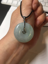 Load image into Gallery viewer, 28.6/5.6mm Type A 100% Natural sunny green light purple red Jadeite Jade Safety Guardian Button donuts Pendant group BP112